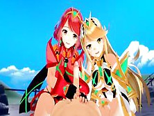 Xenoblade: Threesome With Pyra And Mythra (3D Hentai)