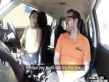 School Girl Driver Publicly Blows Instructor Before Pussyfucking