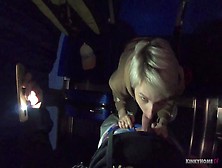 Outdoor Oral Sex With Epic Cumshor Cum-Shot In The Train!