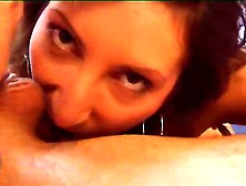 Cute French Brunette Gives Delicious Blowjob