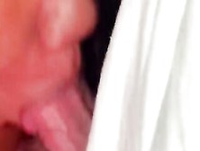 Blowing On A Fat Penis Just To Got Cum Into My Eye