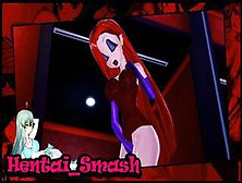 Jessica Rabbit Fingers Her Pussy In A Hotel Suite.  Cartoon Porn.