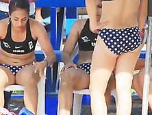 Legal Age Teenagers Beach Volleyball Players Candid Voyeur