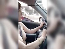Girl Is Driving Car While Naked