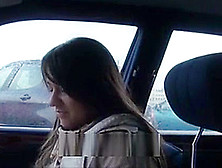 Bushy Eurobabe Anastasia Nailed By Stranger In The Car