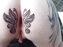 Lorrany Exotica Makes A Tattoo On The Booty For Me To Exit.  Ended Taking It Inside The Booty.  Complete On