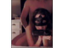 Masked Dogging In Front Of The Mirror