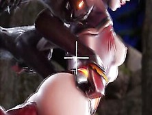 Overwatch Mercy Experiences First Time Anal Monster Dick Double Penetration
