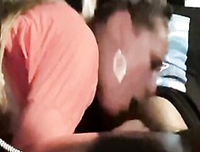 Blonde 19 Year Old Sucking Off & Fucking Big Black Dick Into The Vehicle For Riding Home; Outdoors Parking Garage After Party!