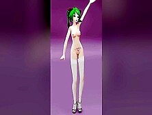 Undress Dance Hentai Nude Vertical Screen 3D Dark Green Hair Color Edit Smixix