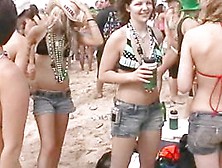 Beach Party In Texas With Girls Flashing Boobs