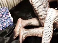 Turned On Girlfriends In Fishnets Pleasure One Another