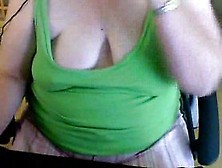 Fatty Playing With Saggy Boobs On Cam