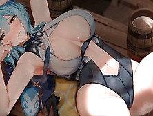 Genshin Impact: Eula Sex With A Beautiful Girl.  (3D Hentai)