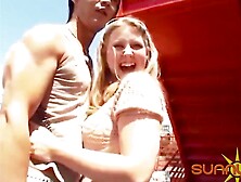 Asian Dude Gets Lucky With Beautiful Blonde Sunny Lane!