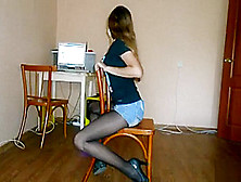 Olga Selfbondage On Chair