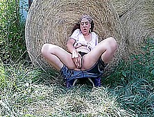 Sweet Hot Girl Fucking Hard In The Countryside On Hay Bales