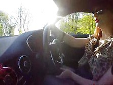 Busty Redhead Milf Red Xxx Masturbates In The Backseat Of Her Car
