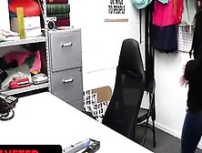Fit Thief With Pierced Nipples Veronica Church Gaggs On Security Officer's Fat Dick - Shoplyfter