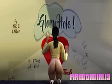Sims 4 - Chica En Un Glory Hole Dentro De Un Pub