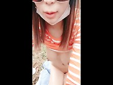 Glasses Chinese Wife Outdoor Creampie