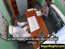 Gushing ###ary Fucked On Doctors Desk