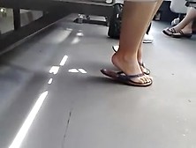 Cute Girl Feet On The Bus 2