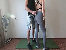 Jerked Off On A Sweet Gf With A Monstrous Behind After Yoga.  Lots Of Jizz On Leggings.  Amatuer