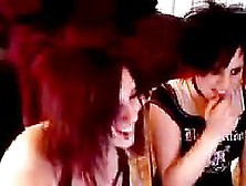 Horny Lesbians Flash Tits On Webcam