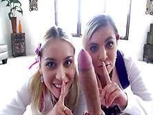Slutty Blondes Share A Big Dick To Their Great Satisfaction