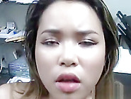 Asian Gets Cum On Her After Office Sex