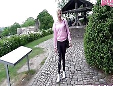 Public Facial Cum Walk With German Blonde Amateur Eighteen Yo