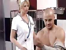 Soldier Is Checked For Suitability By A Turned On Blonde