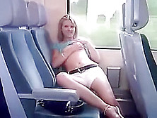 Hot Girl Mastrubating On Train!