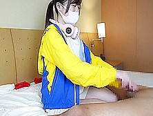 Japanese Gamer Girl Gives A Guy A Handjob