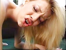 Slim Blond Legal Age Teenager Sucks Penis And Takes Unfathomable Anal Drilling On Floor