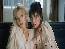 Brigitte Lahaie Performs A Classic Lesbian Scene In Cozy Bed