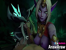 Miss Fortune & Soraka Bj (With Sound) 3D Animation Asmr Anime League Of Legends Oral Sex