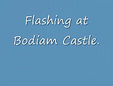 Granny Outdoor Flashing At Bodiam Castle Uk