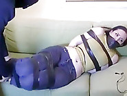 Caroline Pierce Tied Up Tight & Gagged In The Living Room!