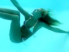 Underwater Scuba With Silver Bikini