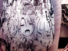 Bouncing Ahegao Girls - 40Ddd Tits Covered In Anime Girls And Played With