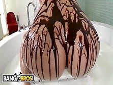 Bangbros - Anikka Albrite In A Tub Full Of White Milk,  Blowing And Fucking