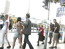 Slapper Lucy Belle Walks Naked Out In Public