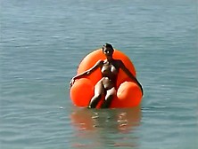 Naked Brunette Teens Splash In The Lake