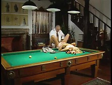 Girl Watches A Slut Get Fucked On The Pool Table