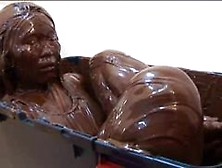 Japan Girl In Chocolate Bath