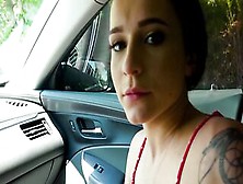 Babe Dominates Over Driver And Gives Him A Blowjob During Driving