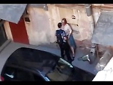 Voyeur Video Of A Guy Fucking A Fat Girl In A Courtyard