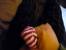 Jerk And Cum On Wifes Smelly Sock While Smelling The Other!